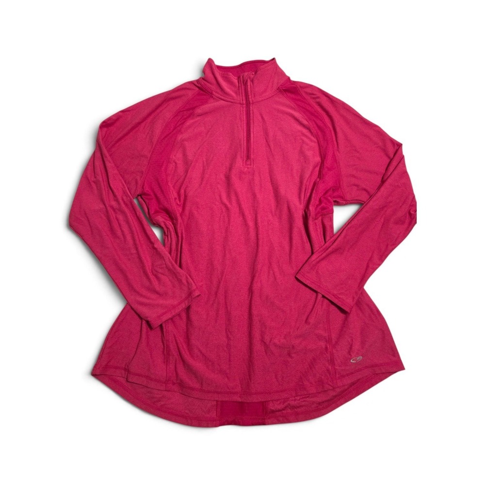 Champion Women's Pink Quarter Zip Athletic Running Top XL
